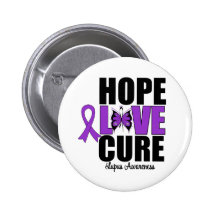 Lupus Hope Love Cure Pinback Buttons