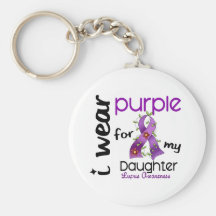 Lupus I WEAR PURPLE FOR MY DAUGHTER 43 Keychain