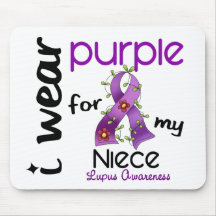 Lupus I WEAR PURPLE FOR MY NIECE 43 Mousepad
