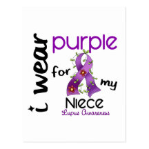 Lupus I WEAR PURPLE FOR MY NIECE 43 Postcard