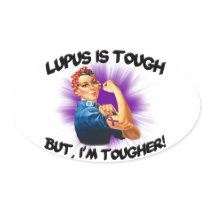 Lupus is Tough... But i'm Tougher Oval Stickers