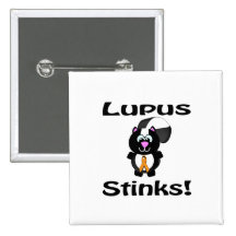 Lupus Stinks Skunk Awareness Design Pinback Buttons