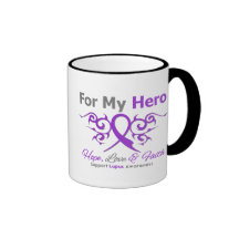 Lupus Tribal Ribbon Hero Mugs