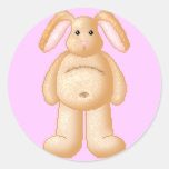 Lura's Critter Plump Bunny Round Sticker