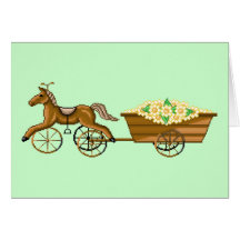 Lura's Horse Trike and Wagon Note Cards