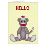Lura's Sock Monkey Note Card