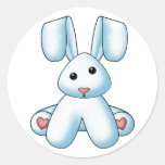 Lura's Stuffed Bunny 5 Round Sticker