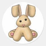 Lura's Stuffed Bunny Round Stickers
