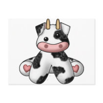 Lura's Stuffed Cow Postcard