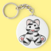 Lura's Stuffed White Tiger keychains