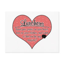 Lurcher Paw Prints Dog Humour Postcard