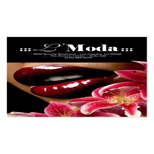 Luscious Lips Beauty Salon & Day Spa Business Card