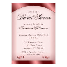 Luscious Pink Bridal Shower Invitations