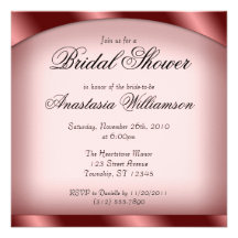 Luscious Pink Rose Bridal Shower Invitations