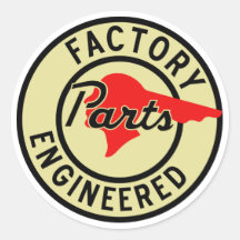 L'usine vintage de Pontiac partie le signe Adhésifs