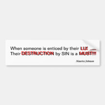 Lust - Bumper Sticker