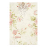 Lustre floral rose français vintage élégant motifs pour papier à lettre