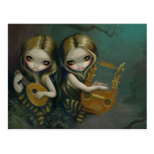 "Lute and Lyre" Postcard