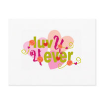 luv u 4ever postcards