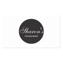 LUXE GLAM CIRCLE BLACK & WHITE Business Card