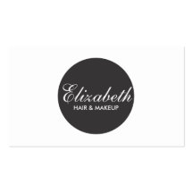 LUXE GLAMOUR BLACK & WHITE CIRCLE Business Card