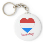 Luxembourg Flag Heart Key Chains