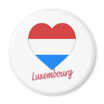 Luxembourg Flag Heart Fridge Magnet