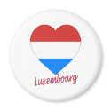 Luxembourg Flag Heart magnets