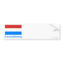 Luxembourg Flag with Name bumper stickers