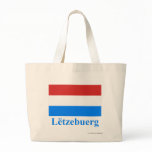 Luxembourg Flag with Name in Luxembourgian bags