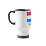 Luxembourg Flag with Name in Luxembourgian mugs