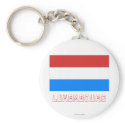 Luxembourg Flag with Name keychains