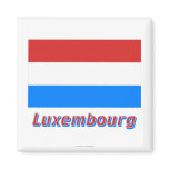 Luxembourg Flag with Name