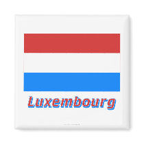 Luxembourg Flag with Name