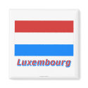 Luxembourg Flag with Name magnets