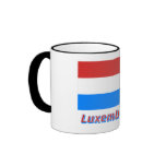 Luxembourg Flag with Name Coffee Mugs