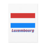Luxembourg Flag with Name