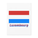 Luxembourg Flag with Name postcards