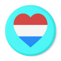 Luxembourg Heart Flag magnets