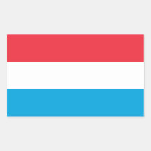 Luxembourg/Luxembourger Flag Rectangular Sticker