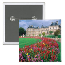Luxembourg Palace in Paris, France. Pinback Buttons