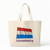 Luxembourg Waving Flag with Name Bag