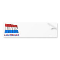 Luxembourg Waving Flag with Name