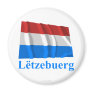 Luxembourg Waving Flag with Name in Luxembourgian