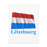 Luxembourg Waving Flag with Name in Luxembourgian postcards