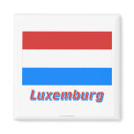 Luxemburg Flagge mit Namen