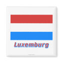 Luxemburg Flagge mit Namen magnets