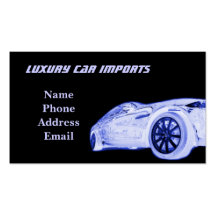 Luxury Car Imports and Service Business Card Templates