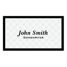 Luxury Diamond Quilt Songwriter Business Card