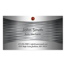 Luxury Steel Auto Mechanic Business Card